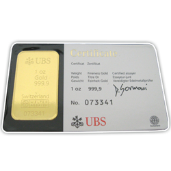 1 0z UBS Gold Bars